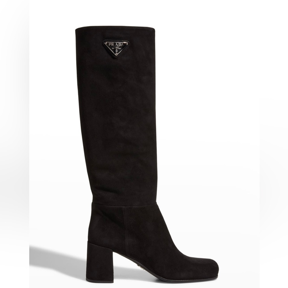 PRADA SUEDE KNEE BOOTS